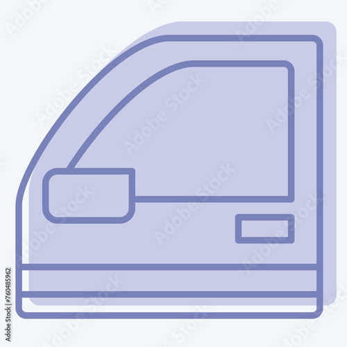 Icon Doors Car. related to Car Parts symbol. two tone style. simple design editable. simple illustration photo