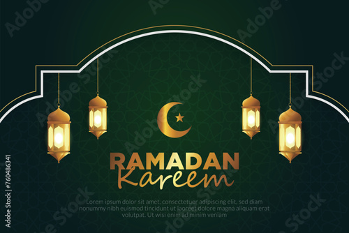 Vector elegant luxurious ramadan, eid al-fitr, islamic background decorative greeting card