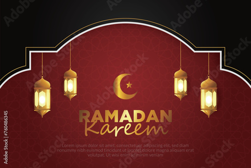 Vector elegant luxurious ramadan, eid al-fitr, islamic background decorative greeting card