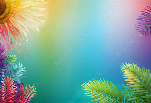 Summer Gradient Wallpaper, Gradient, Wallpaper, Summer, Seasonal, Sunny, Warm, Bright, Vibrant, Colorful, Relaxing, Tropical, Beach, Vacation, Leisure, AI Generated © Say it with silence.