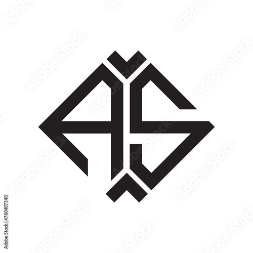 AS letter logo design.AS creative initial AS letter logo design . AS creative initials letter logo concept.