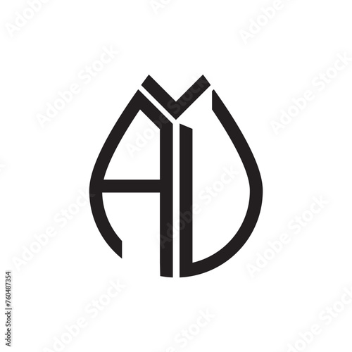 AU letter logo design.AU creative initial AU letter logo design . AU creative initials letter logo concept.