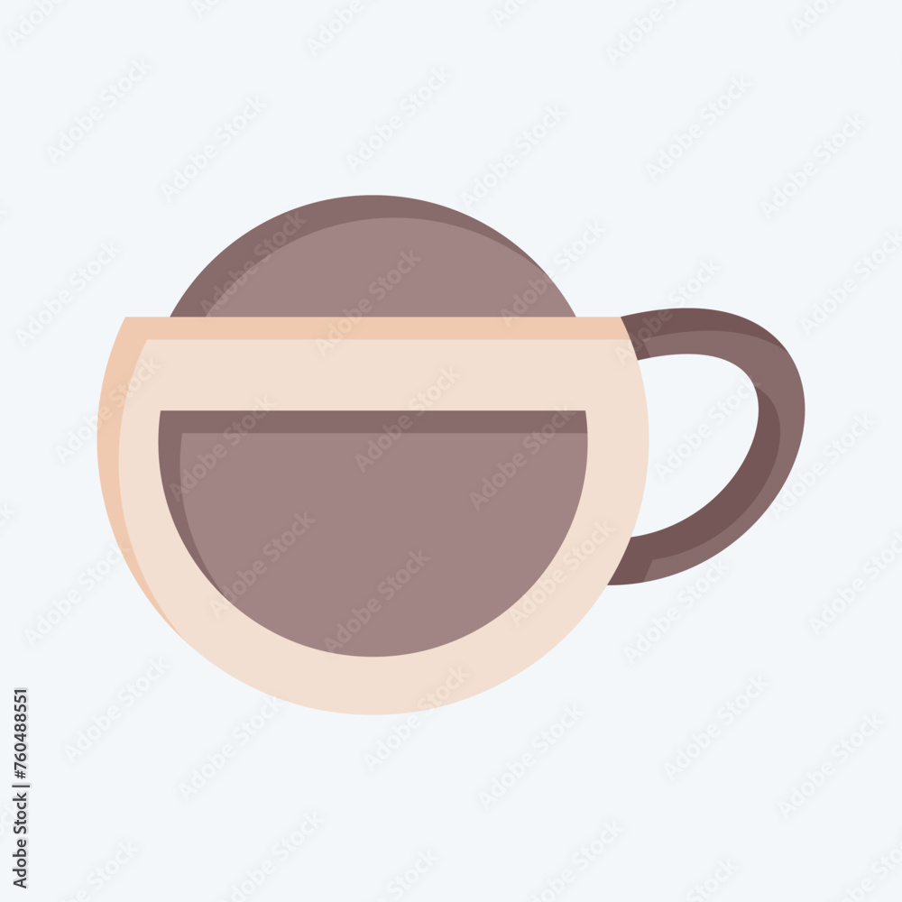 Icon Cappuccino. related to Coffee symbol. flat style. simple design editable. simple illustration