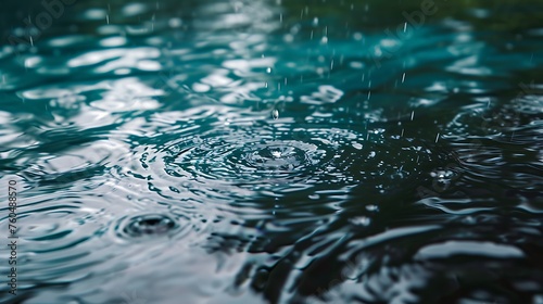 Rain's Caress: Enhancing the Tranquil Pond