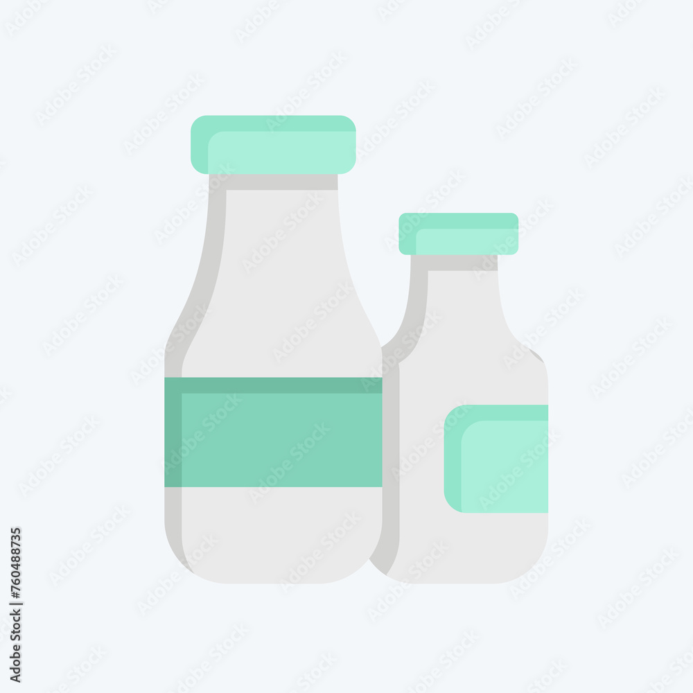 Icon Milk Syrup. related to Coffee symbol. flat style. simple design editable. simple illustration Icon Milk Syrup. related to Coffee symbol. flat style. simple design editable. simple illustration