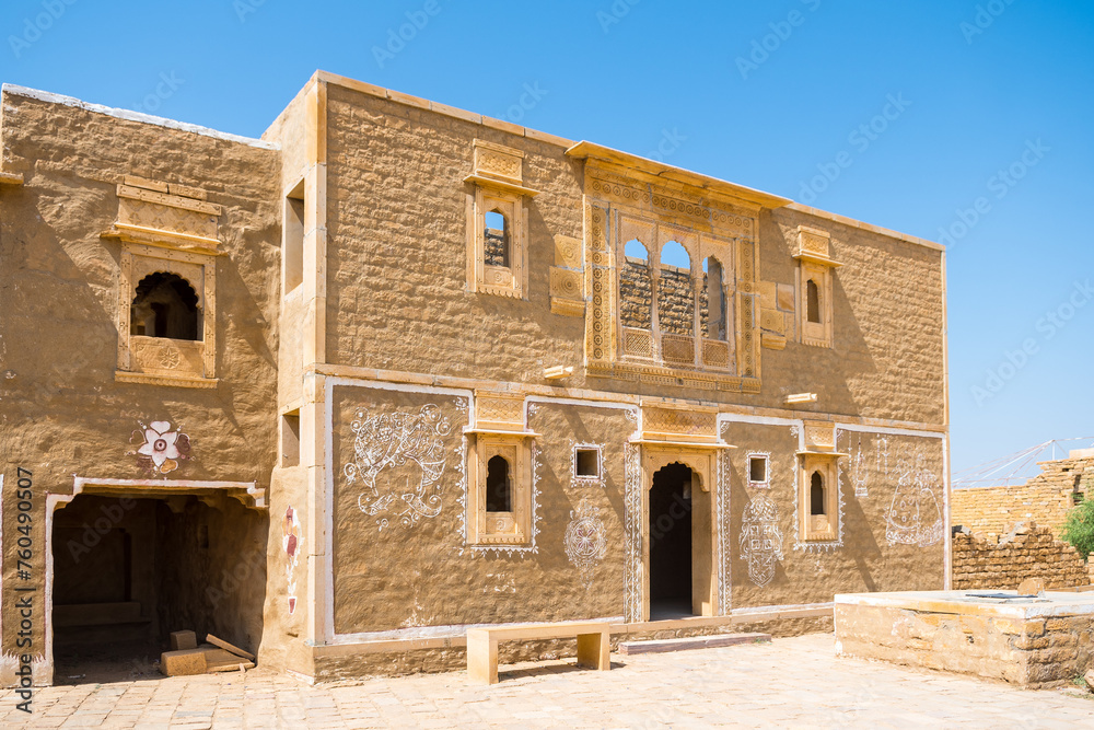 ghost town of kuldhara close to jaisalmer, india