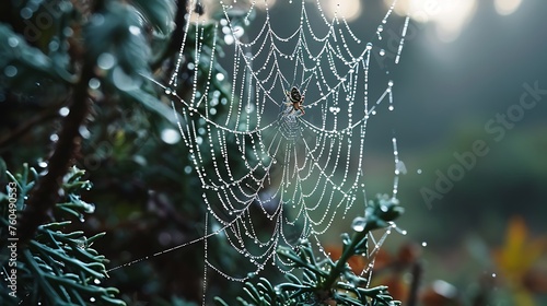 Rain-Kissed Web: Enhancing the Beauty of a Spider's Architecture      © Huzaifa