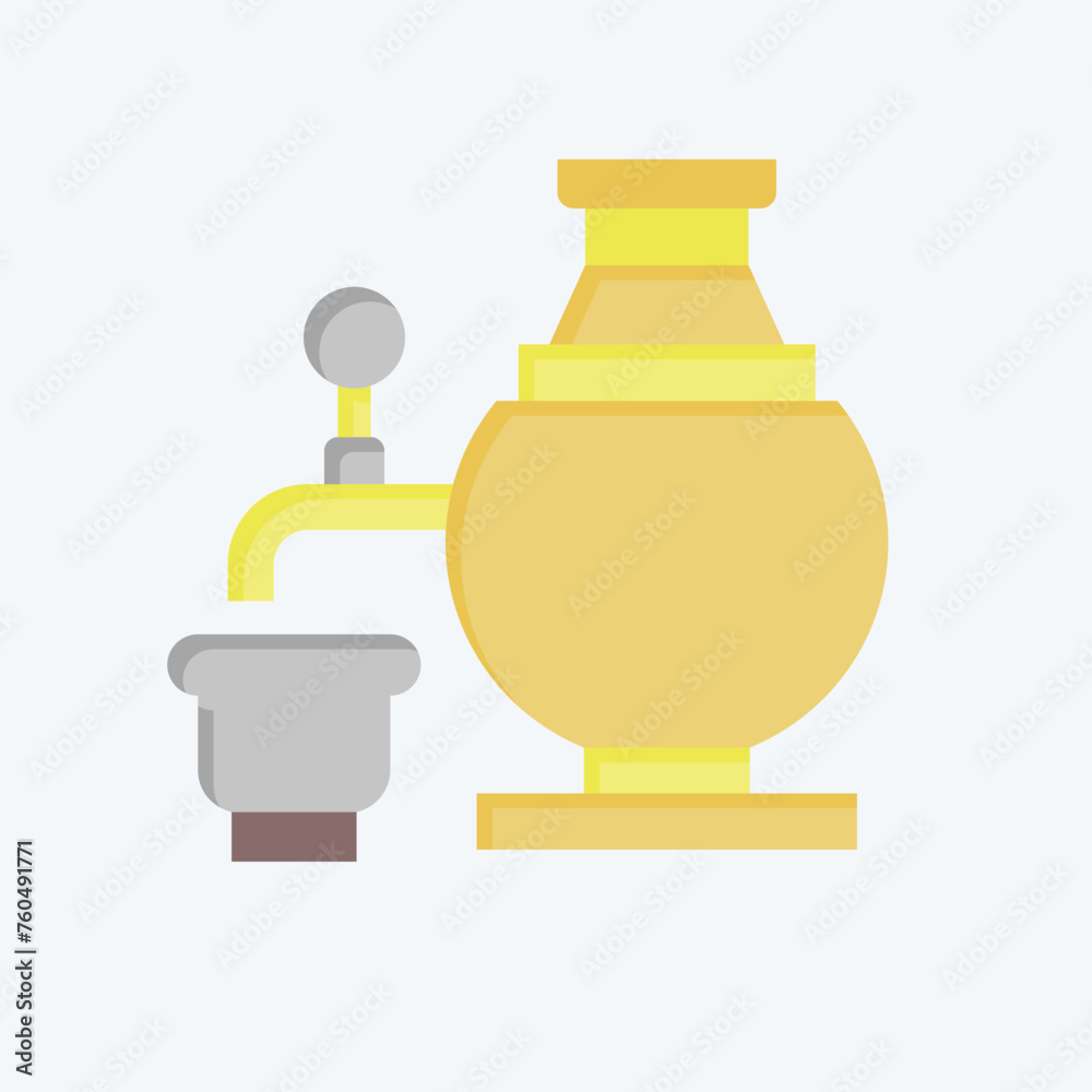 Icon Samovar. related to Russia symbol. flat style. simple design editable. simple illustration Icon Samovar. related to Russia symbol. flat style. simple design editable. simple illustration