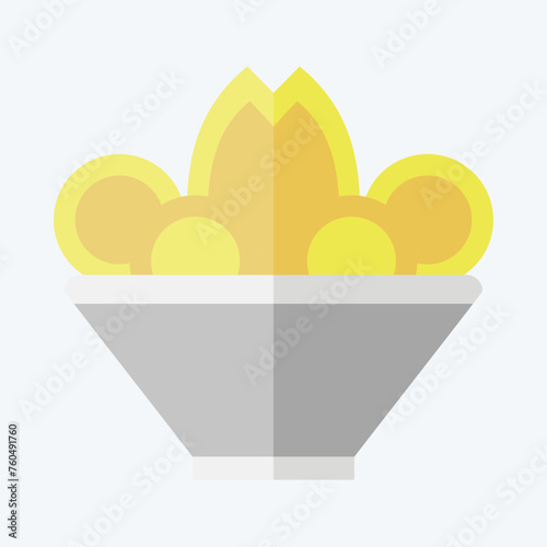 Icon Pelmeni. related to Russia symbol. flat style. simple design editable. simple illustration