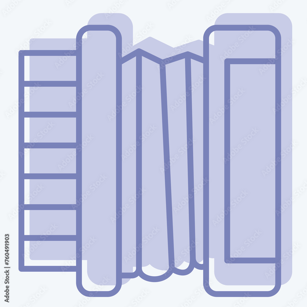 Icon Accordion. related to Russia symbol. two tone style. simple design editable. simple illustration Icon Accordion. related to Russia symbol. two tone style. simple design editable. simple illustration