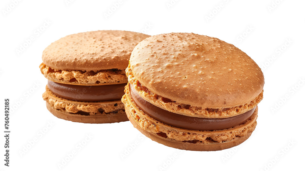 Gourmet macarons on clear background, capturing artisan dessert art. Gourmet macarons on clear background, capturing artisan dessert art.