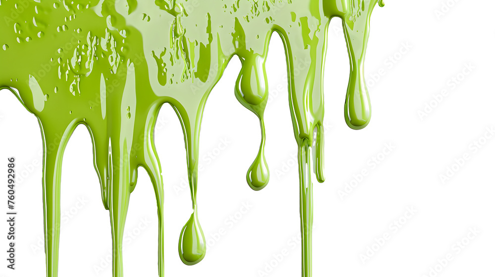 slime dripping, white background