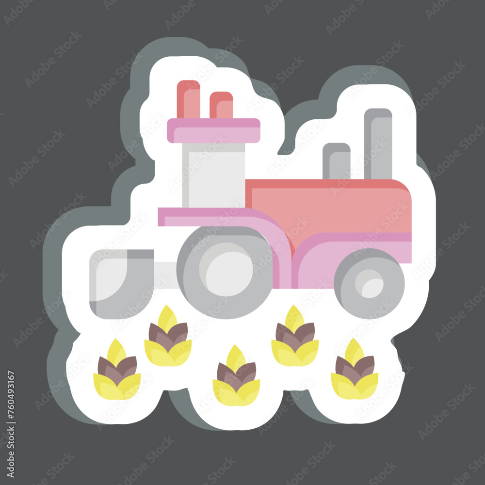 Sticker Wheat. related to Russia symbol. simple design editable. simple illustration Sticker Wheat. related to Russia symbol. simple design editable. simple illustration