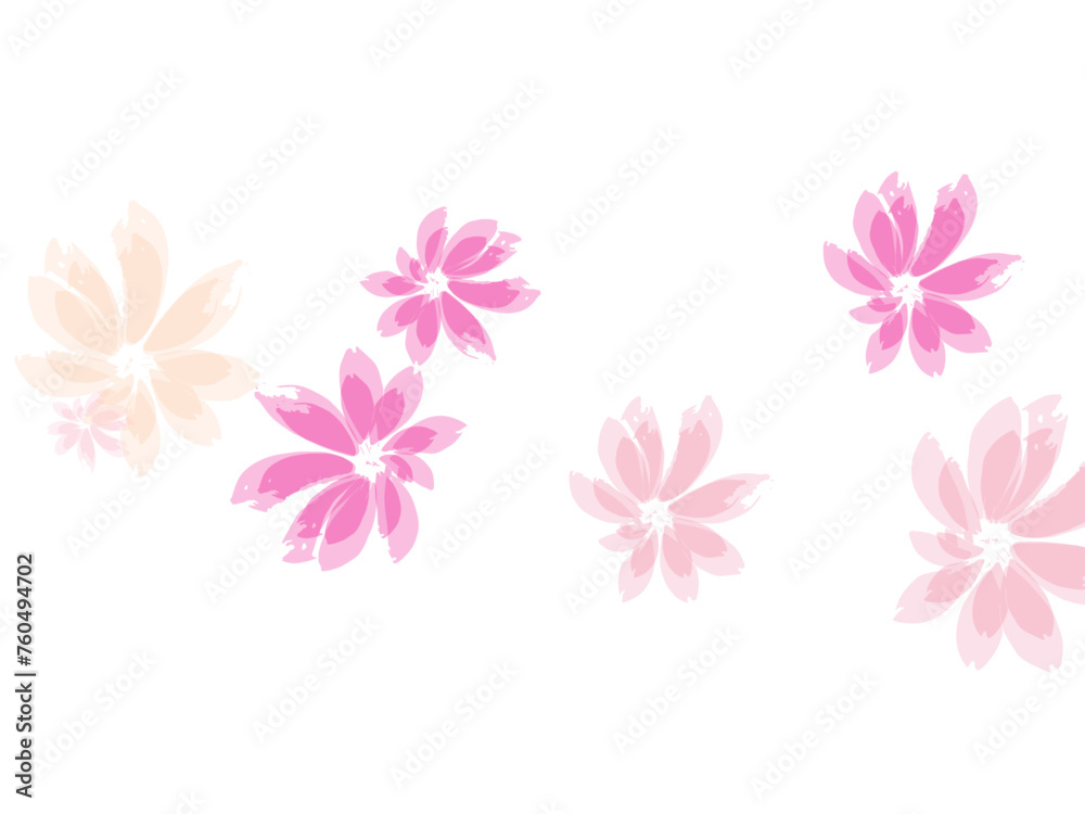 Falling cherry blooming flower parts vector.. Falling cherry blooming flower parts vector..