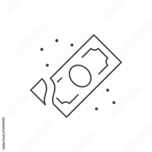 Inflation process line outline icon