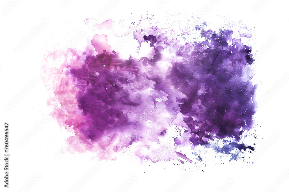 Purple and pink watercolor wash on white background.