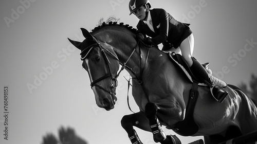 Horse Jumping, Equestrian Sports, Show Jumping themed photo. © Ammar