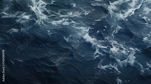 close up image of stormy sea water background, view from above. Generative AI