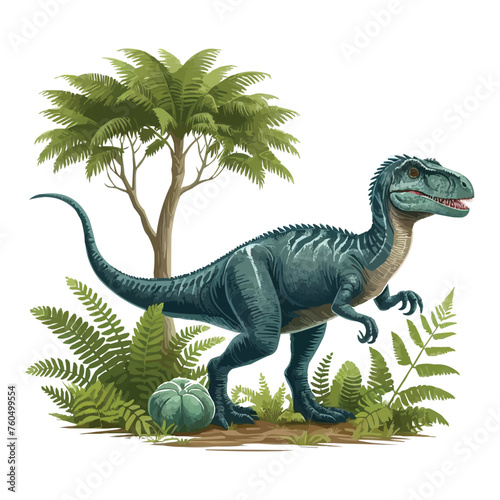 Anteosaurus vector illustration on white background