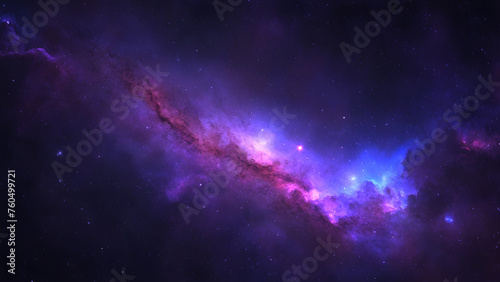 Deep space nebula with stars