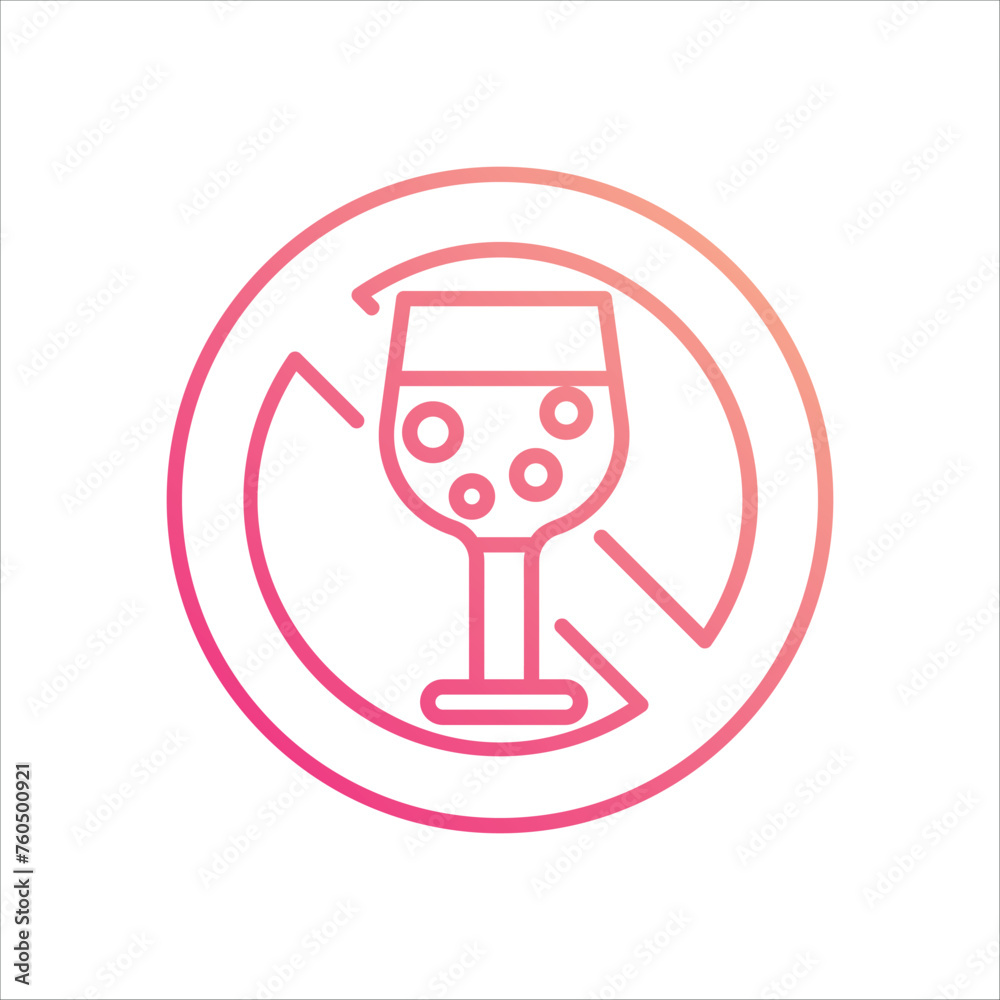 No Alcohol icon editable stock vector stock No Alcohol icon editable stock vector stock