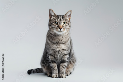 Studio portrait of cat, generative ai image © Chris