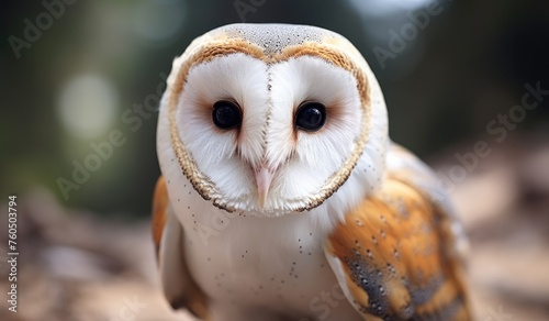 a barn owl looking at the camera