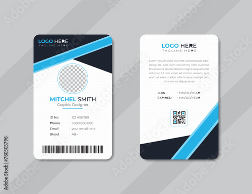 Modern id card design template