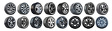 3D Rendering Pack of a Car Tire or Rim on Transparent Background - Ai Generated