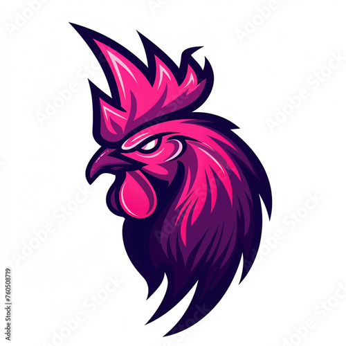Wallpaper Mural Esport vector Chicken logo on white background сreated with Generative Ai Torontodigital.ca