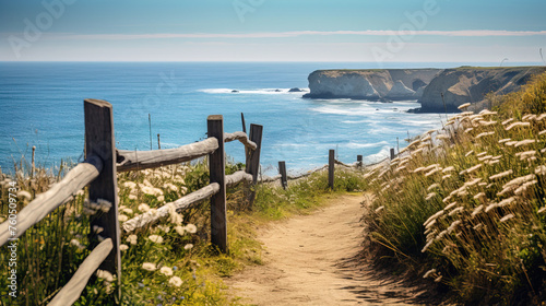 path to coast of the sea.