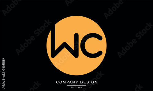 WC, CW Abstract Letters Logo Monogram Design Font Icon