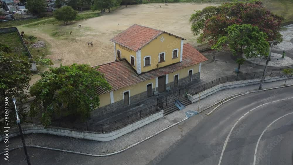 Vista aérea de drone do Museu do Algodão, na cidade de Campina Grande, Paraiba