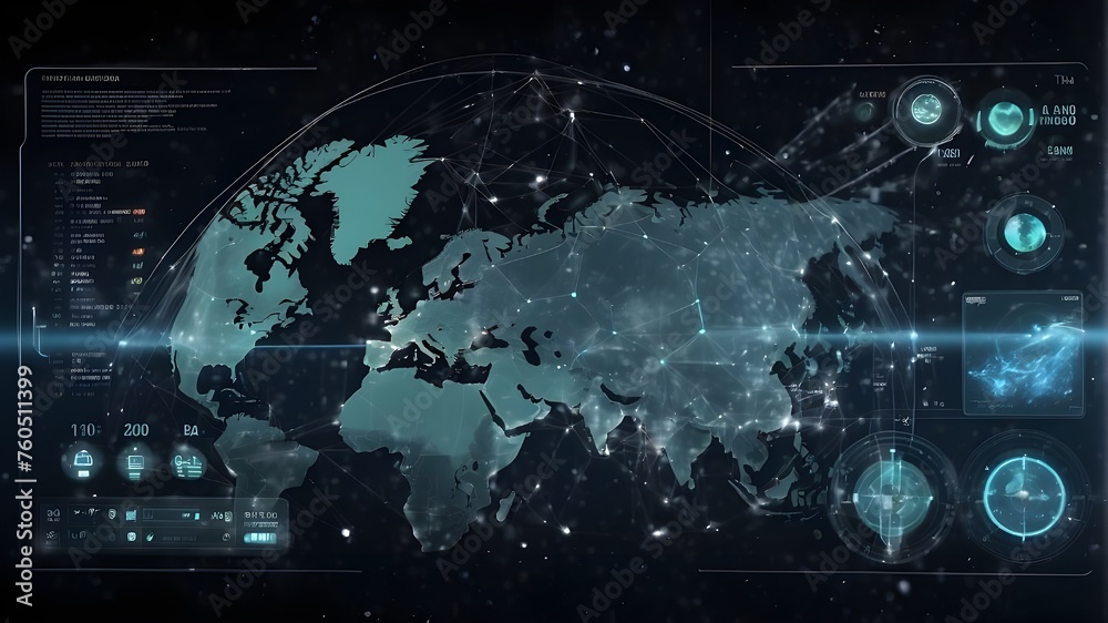 A planet's globe with neural neon nexus lines, grids, and nodes all around it. Innovative idea of technology advancement, the wallpaper of the World Wide Web, the globe on a technical backdrop, lumino A planet's globe with neural neon nexus lines, grids, and nodes all around it. Innovative idea of technology advancement, the wallpaper of the World Wide Web, the globe on a technical backdrop, lumino