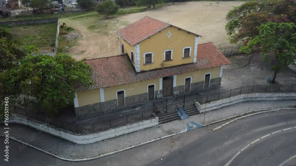 Vista aérea de drone do Museu do Algodão, na cidade de Campina Grande, Paraiba