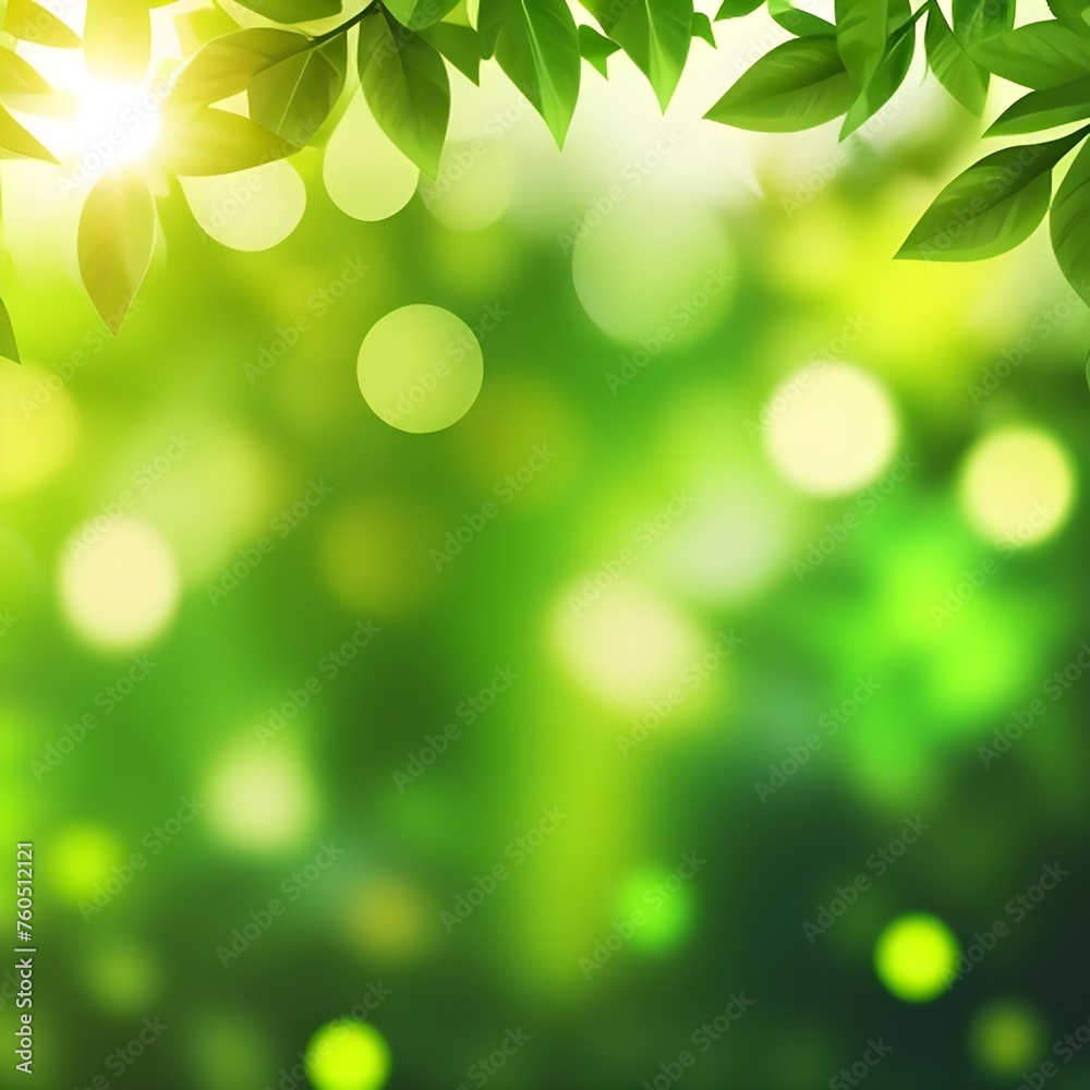 Obraz premium green leaves on a sunny day