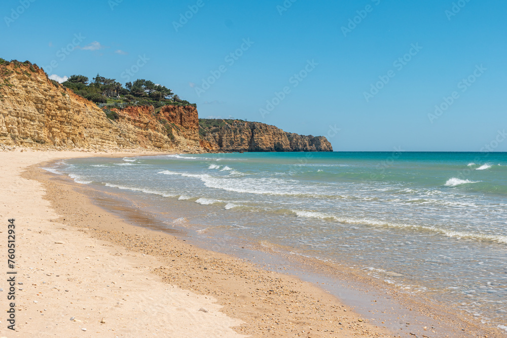 Beautiful sandy beach near Lagos in Ponta da Piedade, Algarve region, Portugal