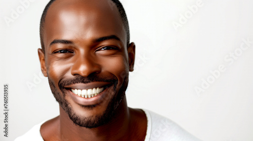 African American Man Smiling While Looking at Camera