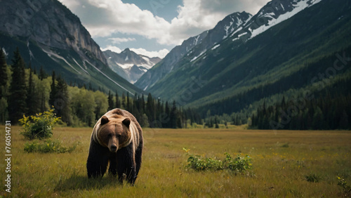 bear with nature background