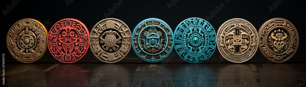 Obraz premium 3D printed gadgets for deep sea exploration, discovering shamanic runes