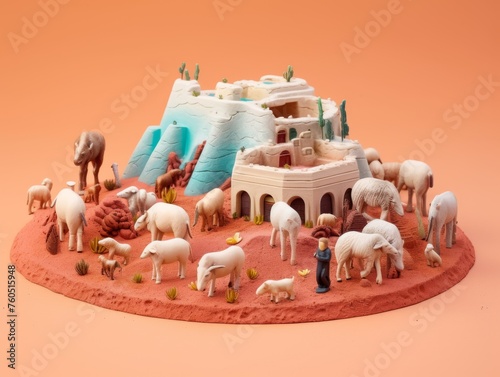 Animal husbandry on terraformed planets, aided by androids and documented in terracotta figurines