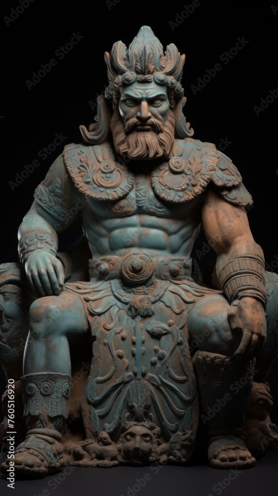 Fototapeta premium Deep sea explorations revealing terracotta figurines of ancient warriors