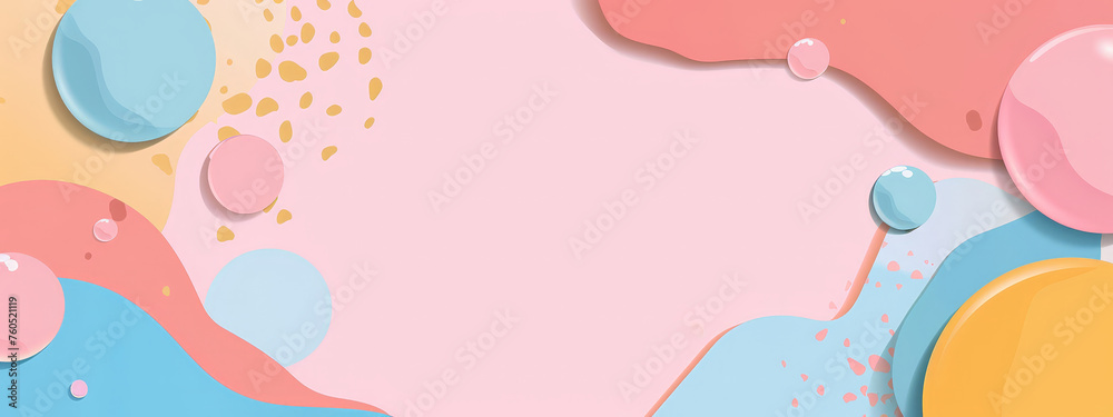 A colorful background with a pink and yellow circle in the middle