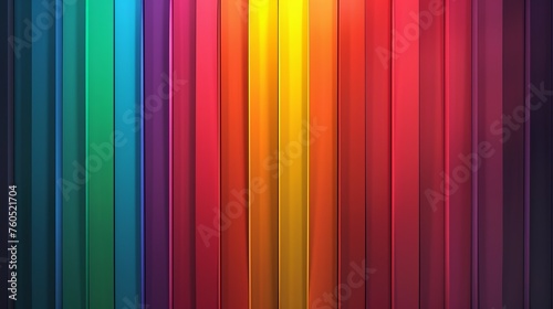 A vibrant rainbow stripe serves as the backdrop, injecting energy and color into the scene.