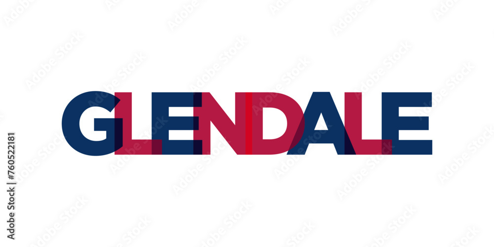 Glendale, Arizona, USA typography slogan design. America logo with graphic city lettering for print and web. Glendale, Arizona, USA typography slogan design. America logo with graphic city lettering for print and web.
