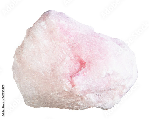 natural raw pink aragonite mineral cutout photo