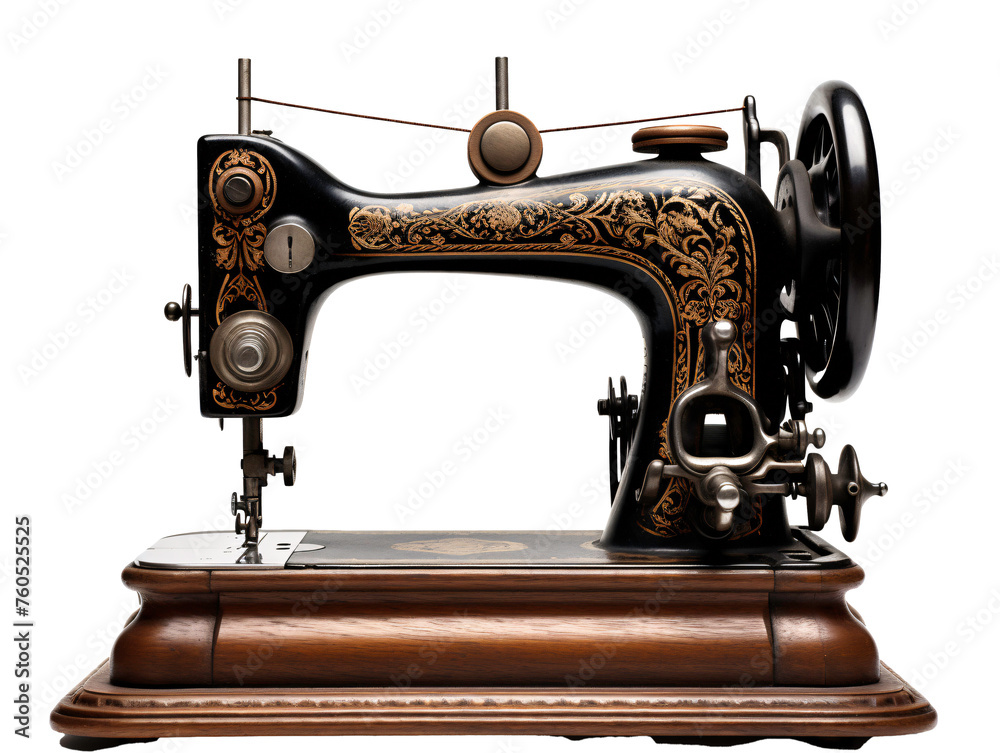 a black and gold sewing machine