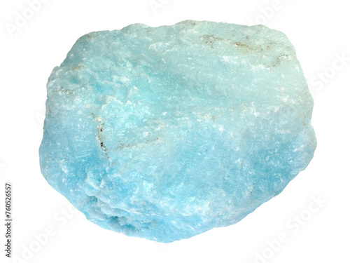 natural raw blue aragonite mineral cutout photo