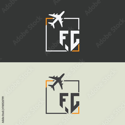 F.C initial monogram logo with square style design.