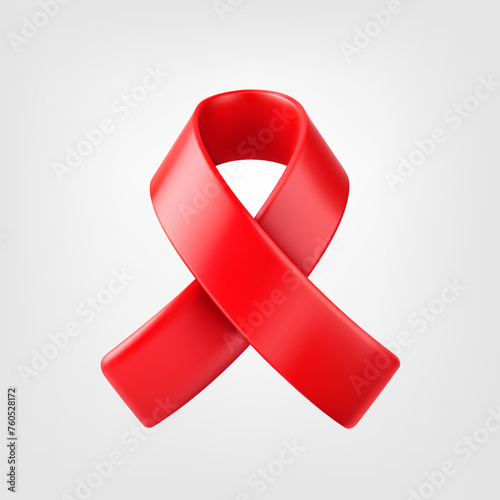 World AIDS awareness dey symbol. 3d vector illustration